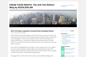 Screenshot of Know Your Rights: The Anti Tort Reform Blog