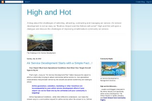Screenshot of High and Hot - Airline Service Development