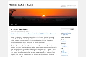 Screenshot of Secular Catholic Saints