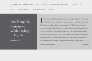 Screenshot of EquiTrade - A blog about equity investment and trading.