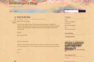 Screenshot of Schitslinger's Blog