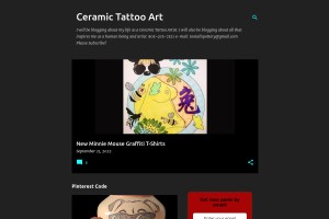 Screenshot of TooTall's Pottery - Ceramic Tattoo Art www.tootallspottery.c