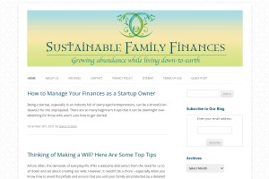 Screenshot of Sustainable Family Finances