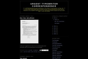 Screenshot of Urgent typewriter correspondence