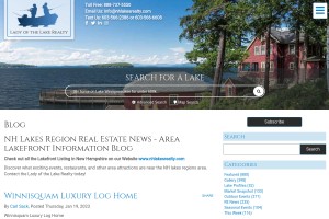 Screenshot of Your Source for NH Lake Homes
